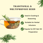 Dried Rosemary Leaves – 200g | Premium Quality | Natural & Aromatic Herb for Cooking, Seasoning, and Tea