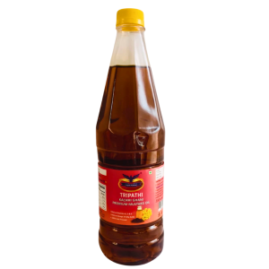 Cold Pressed Mustard Oil (Kachi Ghani) | 100% Pure & Natural | Strong Aroma | 900 ml | Tripathi